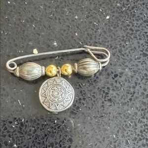Silver and Gold Brooch Pin
